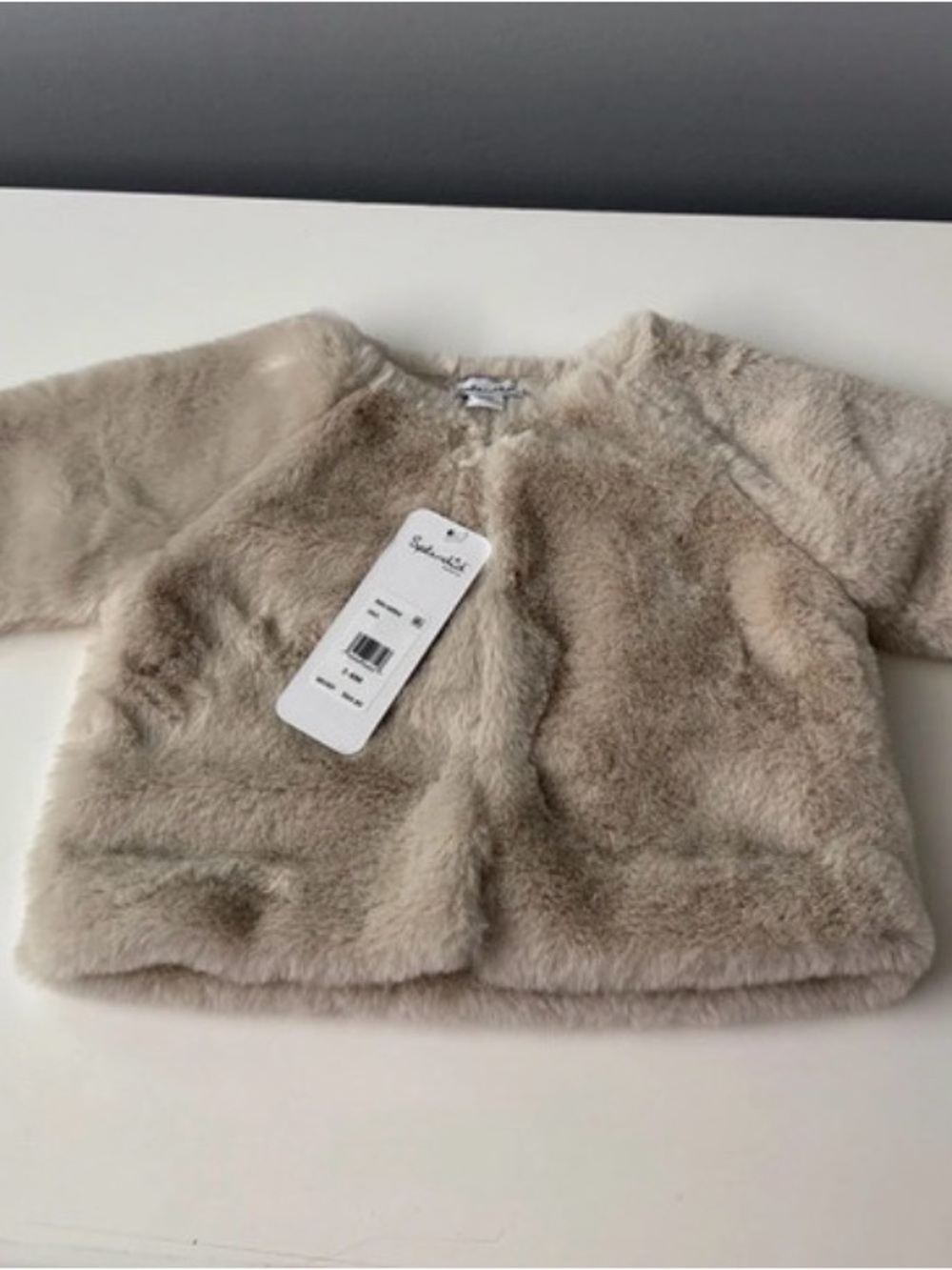Splendid Neutral Faux Fur Jacket in Beige Taupe
